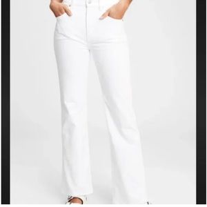 Gap White Jeans Vintage Flare High Rise Denim